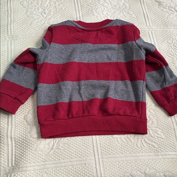 Wonder Nation Kids Striped Sweater Set - Red, Gray, Green, Cream - Picture 4 of 6